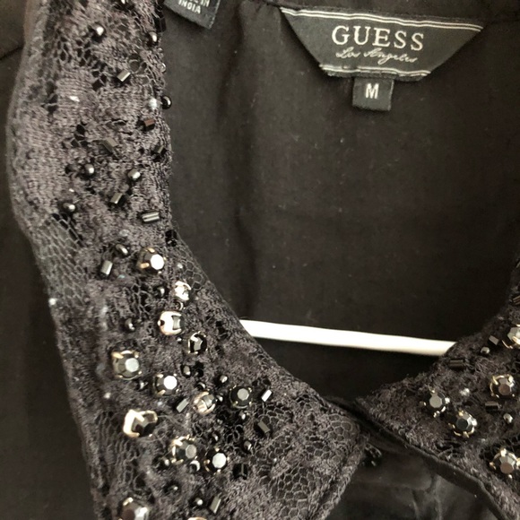 Black Guess tank with beaded collar - Picture 2 of 3